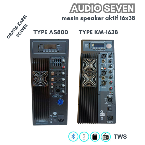 Power Kit - Mesin Speaker Active AS-800 Bluetooth , USB , Equalizer , Produk Audio Seven