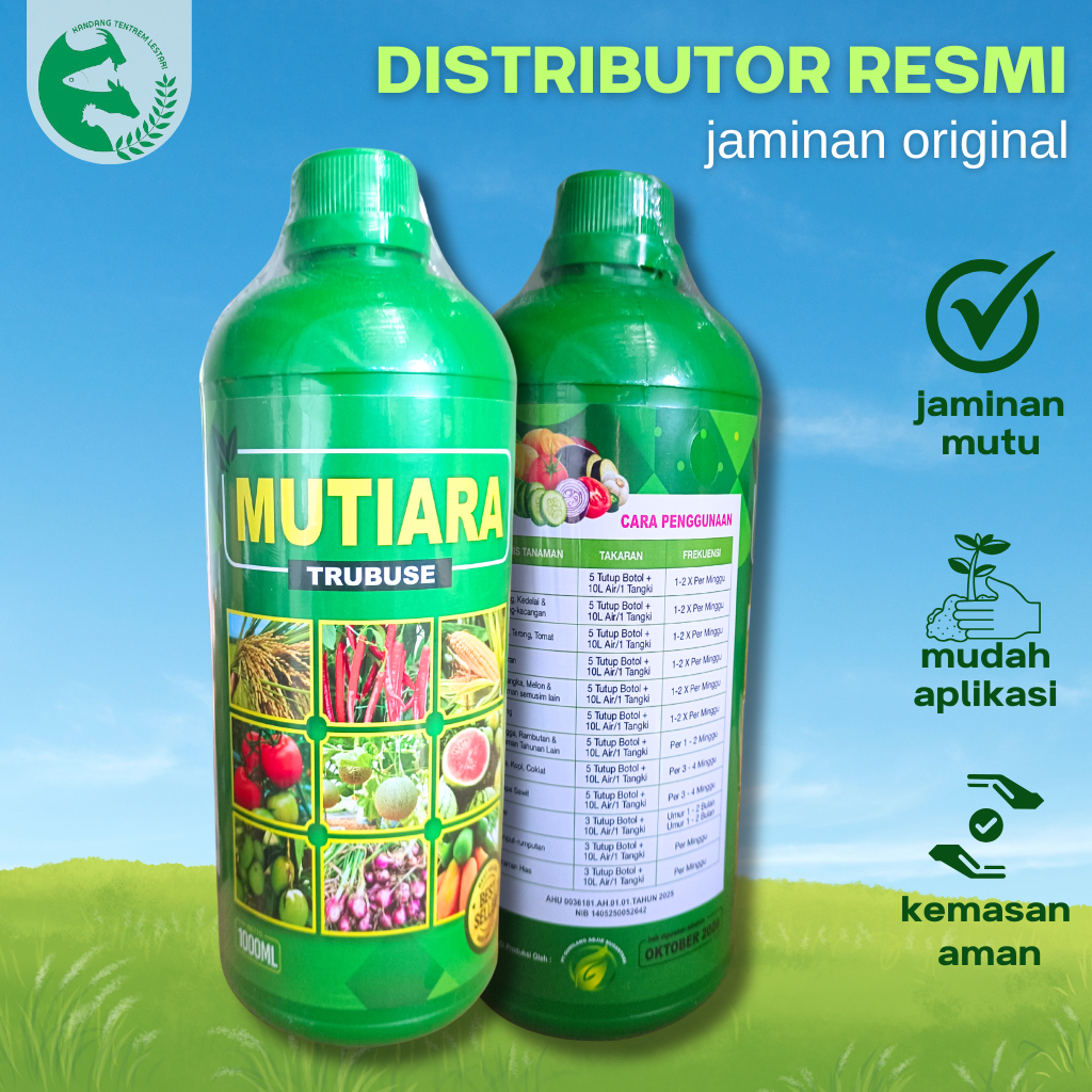 Pupuk NPK Cair MUTIARA TRUBUSE 1 liter Galaxy ZPT Tingkatkan Panen Padi Cabe Jagung Buah Kedelai