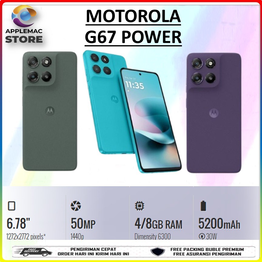 HANDPHONE MOTOROLA G67 POWER 5G 8GB 256GB