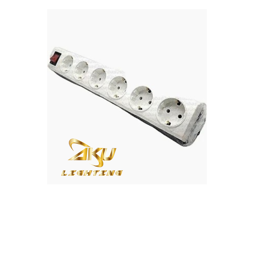 BROCO STOP KONTAK 6 LUBANG (NON CHILD PROTECTION + SWITCH) 15461