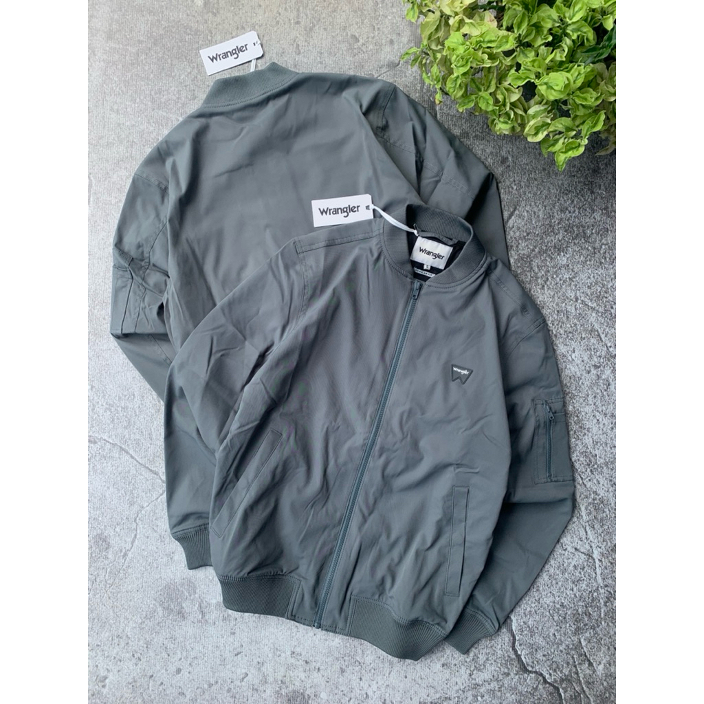 Bomber Original WRANGLER Bomber Zip Jacket Grey • Size S