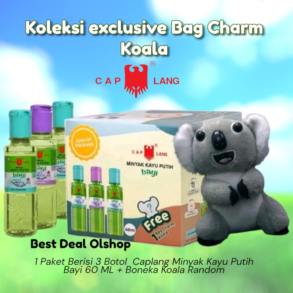 Caplang Minyak Kayu Putih Bayi 60 ML bonus boneka koala paket hampers Bayi