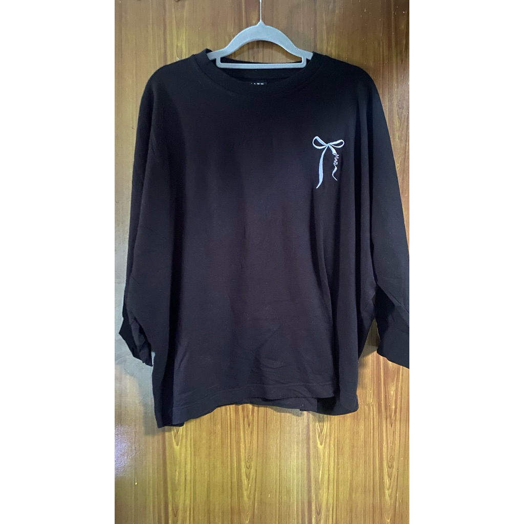 (PRELOVED) Mate Ribbon Tee Batwing by Mate.Ltd - Black
