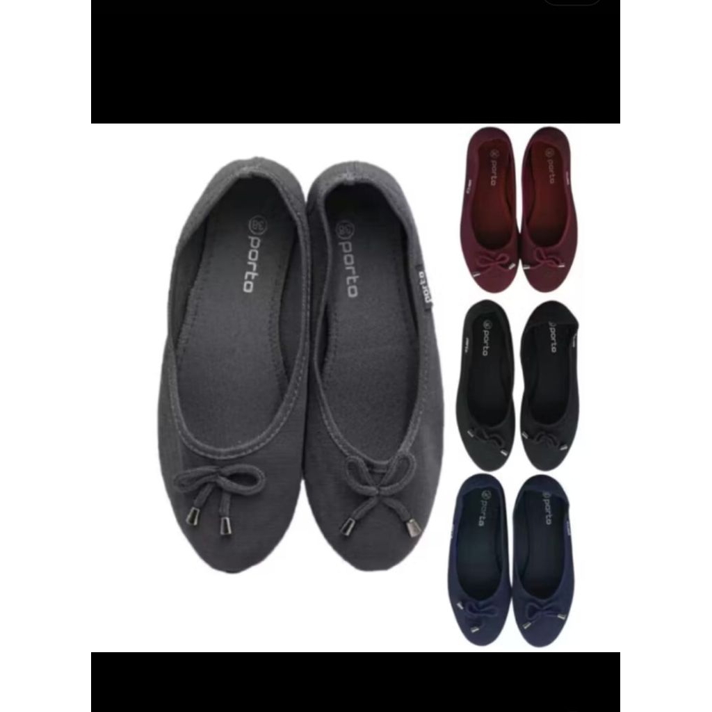 BA202/Sepatu karet plat shoes wanita merk porto original ukuran 37-40