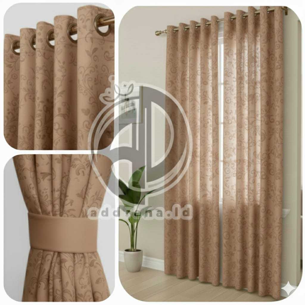 TIRAI PINTU DAN GORDEN JENDELA POLOS EMBOS SMOKERING TINGGI 180CM KORDEN HORDENG EMBOS