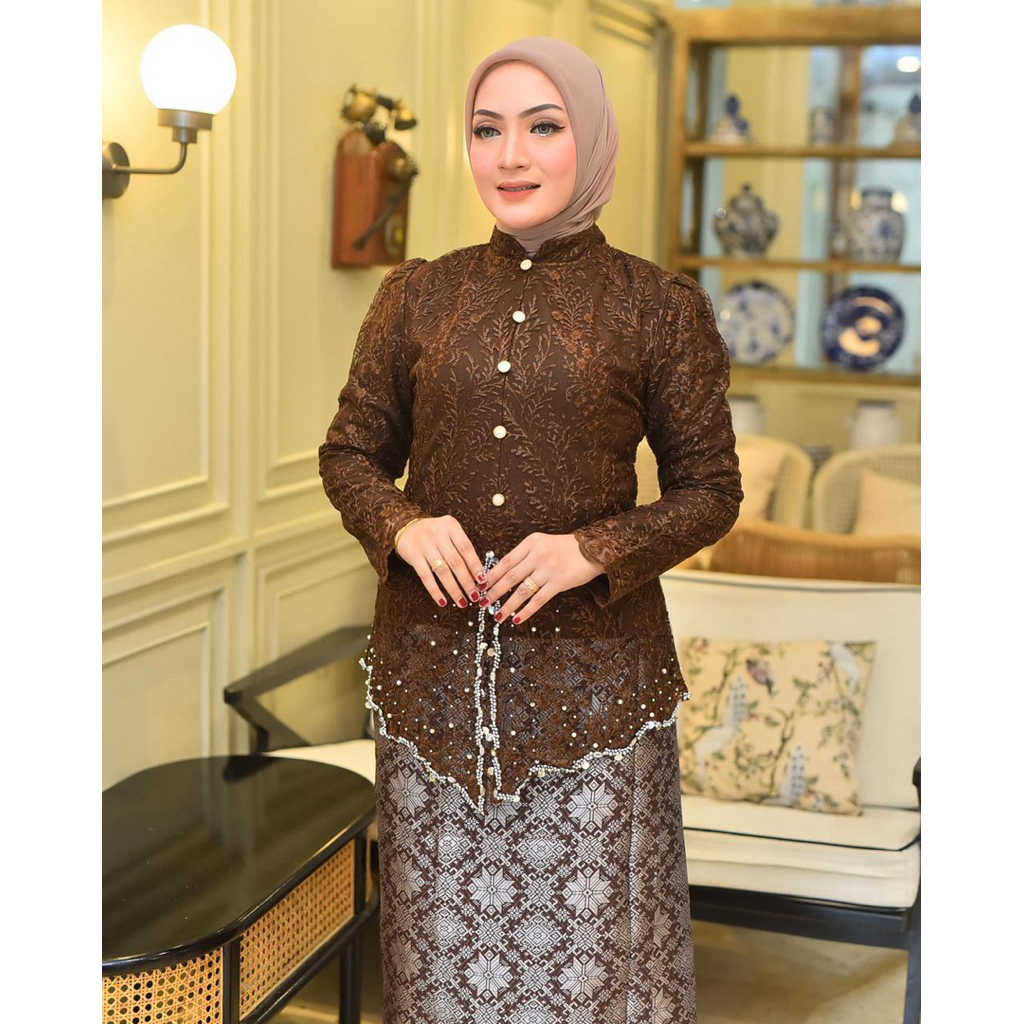 (FREE HIJAB) KIRANAOL - KEBAYA ENCIM PAYET MODERN - BAJU KEBAYA MODERN - KEBAYA MALAYSIA - KEBAYA WI