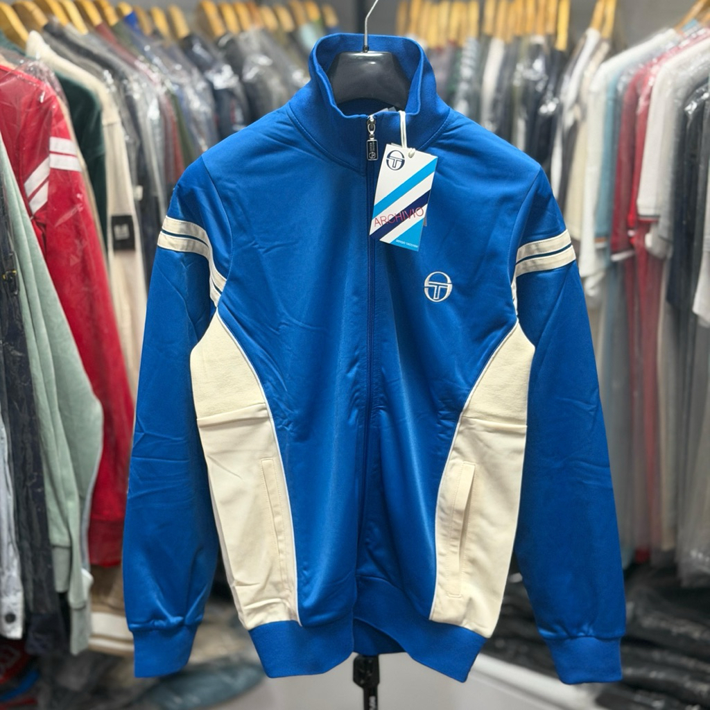 Tracktop Sergio Tacchini Fjord Blue  Brand New With Tags 100% Original  Size : S ( 66 X 50 ) Model T