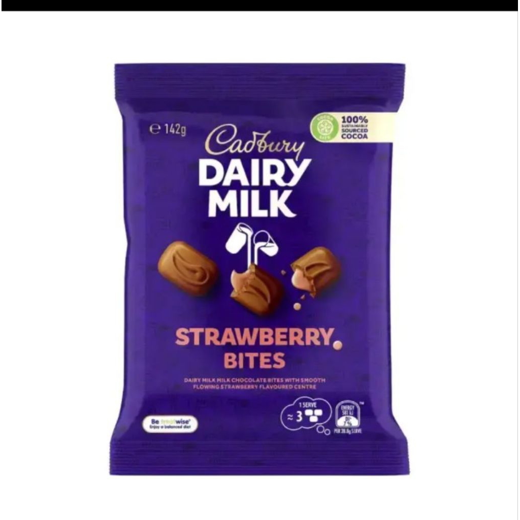cadbury dairy milk strawberry bites 142gr