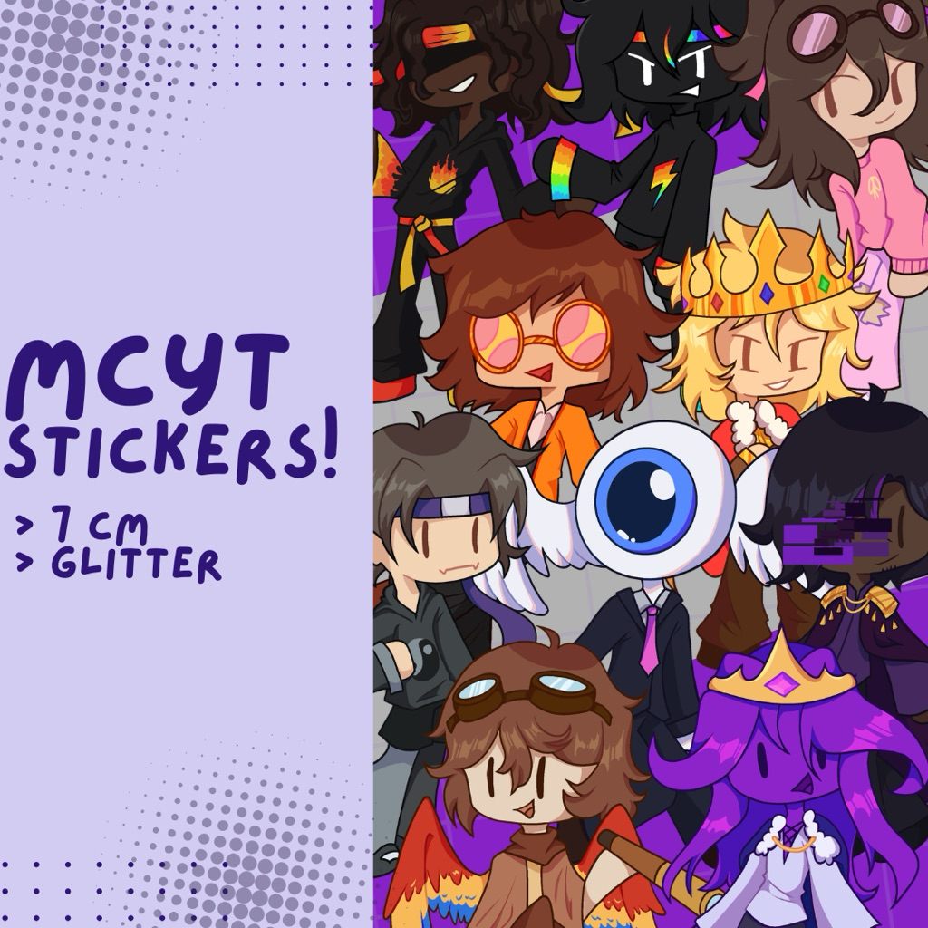 Fanmerch vinyl sticker minecraft youtubers mcyt unstable universe & lifesteal smp