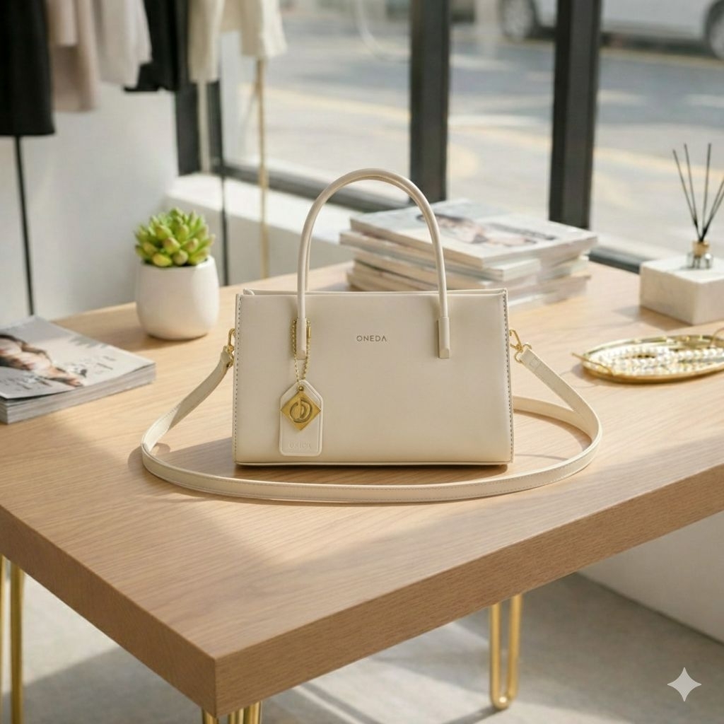 [PRELOVED LUXURY] TAS WANITA ONEDA - FELICE BEIGE ORIGINAL STORE