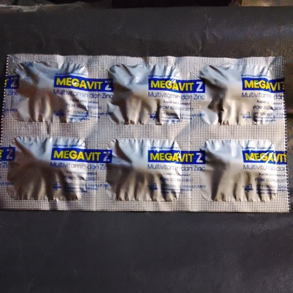 Megavit Z 6 Caplet Strip Multivitamin dan Zinc