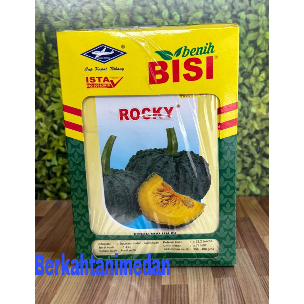 1 Kotak / 10 Bungkus Benih Labu Rocky isi 5 gram