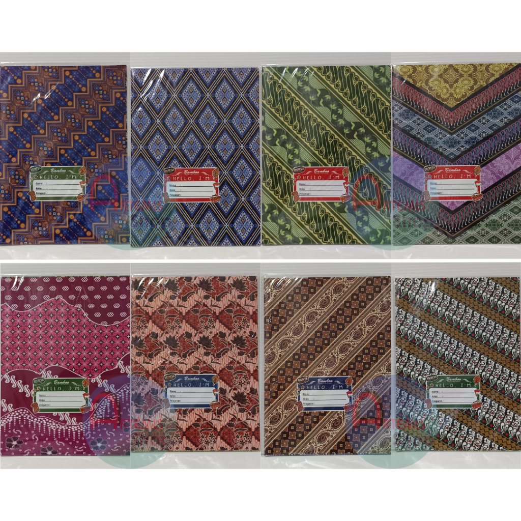 Sampul Buku Kertas Kwarto / Kecil BAMBOO Batik