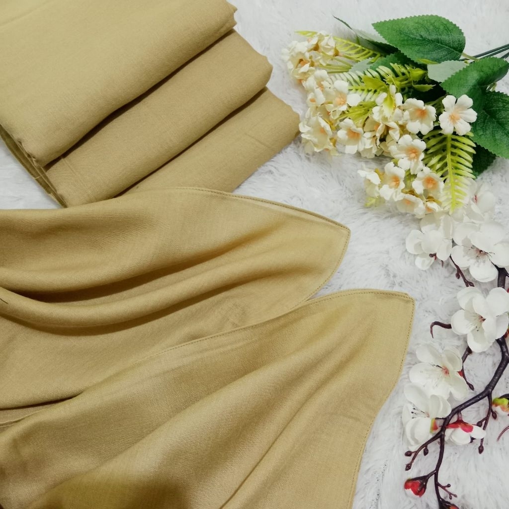 Jilbab Syarii Jumbo Paris Premium Syarii Jahit Tepi140X140 [Khaki Muda 14OX140]