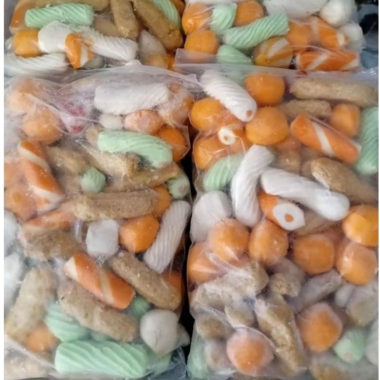 Suki Mix Seafood Frozen Food 500gr 1000gr 1kg Bakso Ikan Olahan Campur Kiloan Ekonomis Praktis