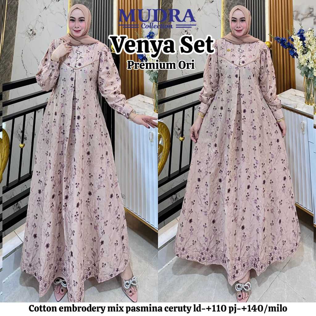 Gamis Mudra Collection / Gamis Terbaru / Gamis Wanita / Gamis Premium / Venya / Mudra Hijab