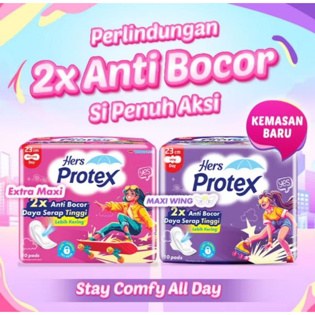 Hers Protex Pembalut Non Wings - Maxi Wings 23cm isi 10pads