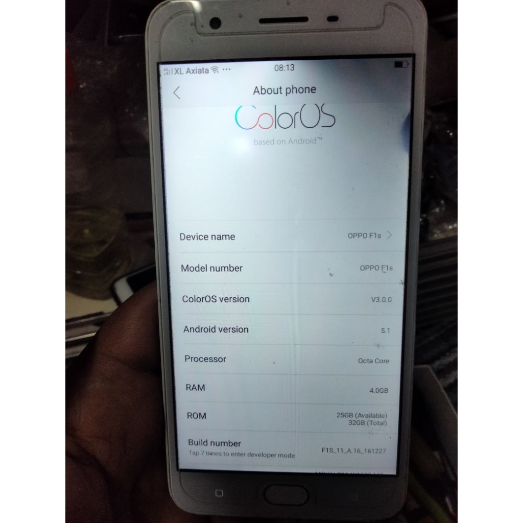 mesin Oppo f1s ram 4/32 model slot SIM pendek NO POLA NO SANDI kondisi nyala normal