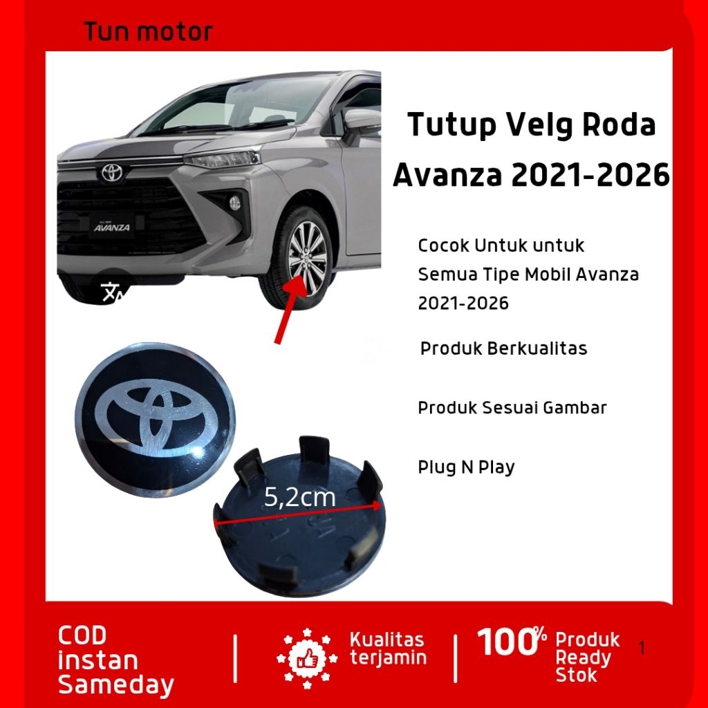 Tutup velg dop roda avanza 2022-2025 harga satuan