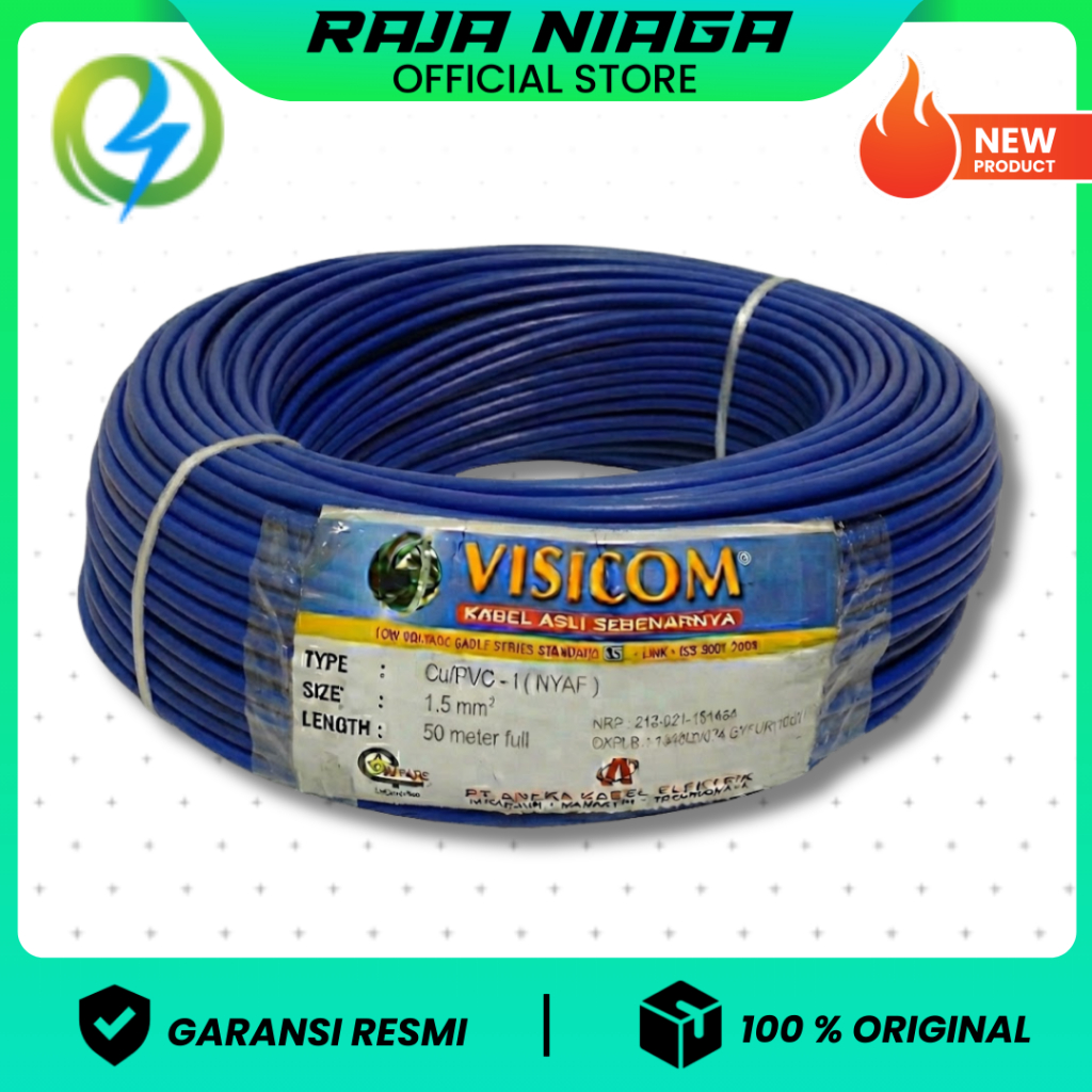 KABEL NYAF 1.5 VISICOM BIRU 50 METER