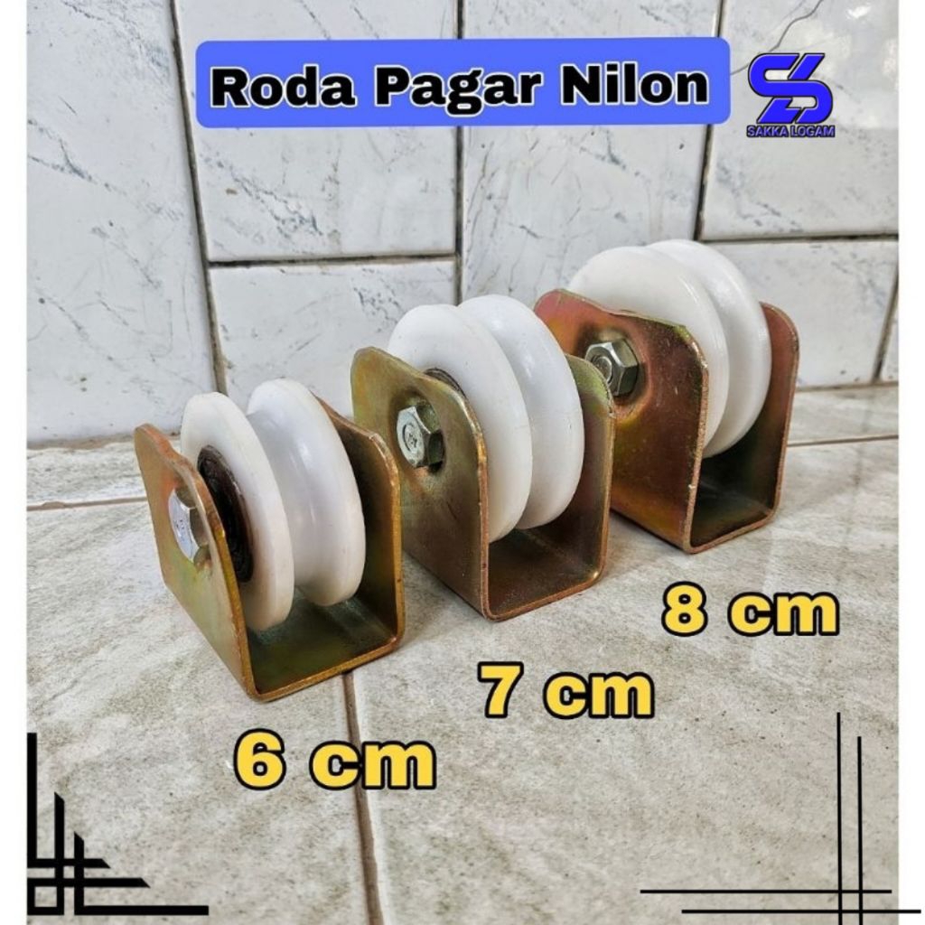roda nylon catok dop kuning roda pagar nylon