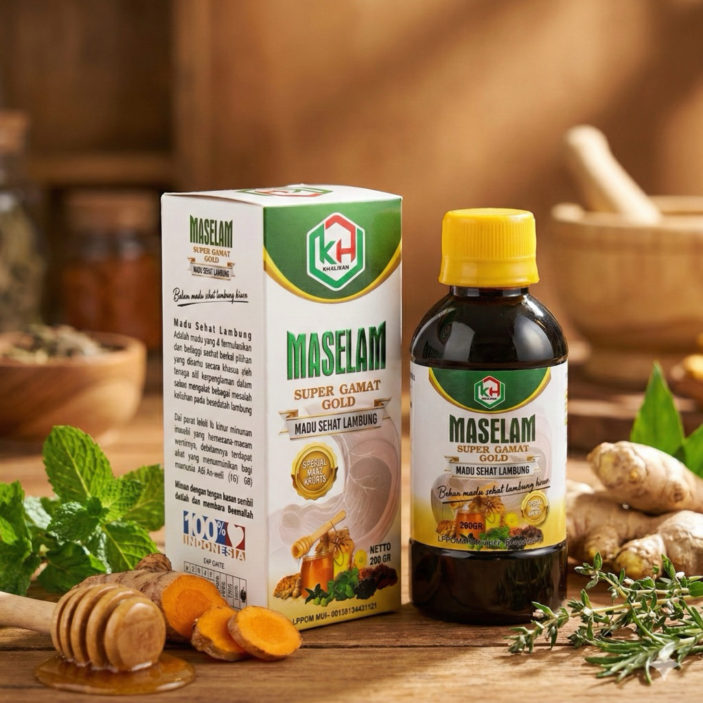 Madu Sehat Lambung Maselam Super Gamat Gold 280 gram