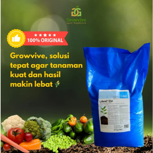 Pupuk Mikro Librel Cu 1 Sak (25 Kg) Mengatasi Defisiensi Tembaga Tanaman Larut Air Solusi Daun Pucat