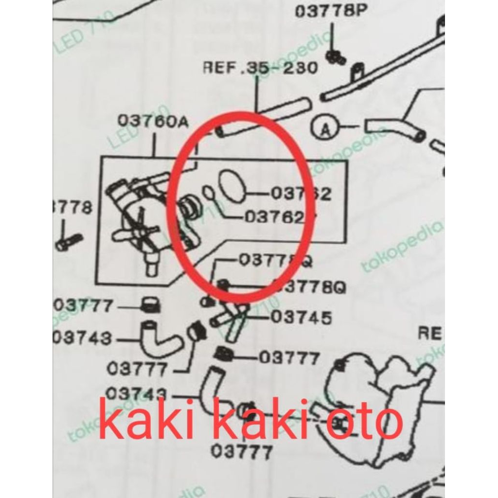 Set besar kecil Seal oring vacum pump seal pompa vacum pajero Triton L200