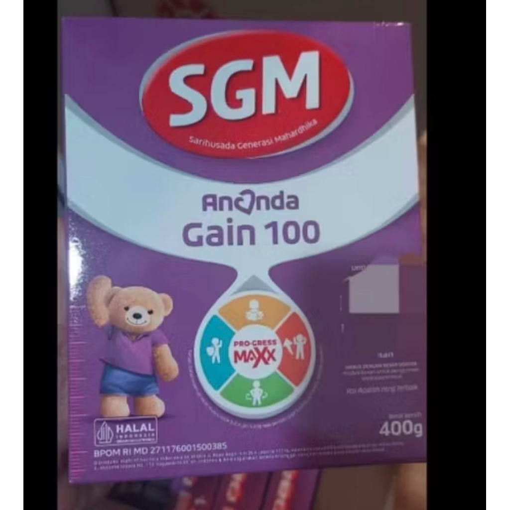 Susu Formula Bayi SGM Ananda Gain 100 0-12 Bulan 400g