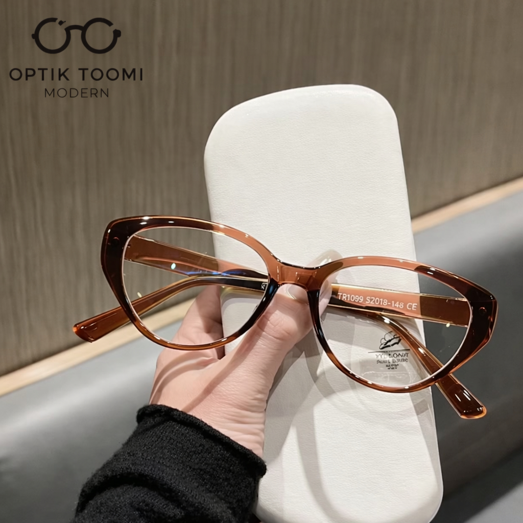 TOOMI Kacamata Baca Frame Bening Ringan & Trendy / Kacamata Baca Model Cat Eye Elegan