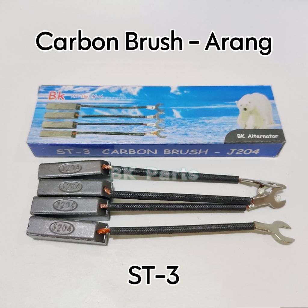 Carbon Brush - Arang (ST-3) isi 4 pcs merk BK / Brush arang coll kol arang dinamo listrik 3000 watt