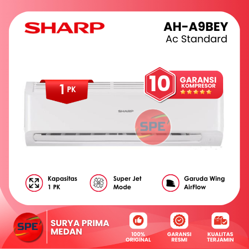 AC 1 PK SHARP STANDARD AH-A9BEY GARANSI RESMI (MEDAN)