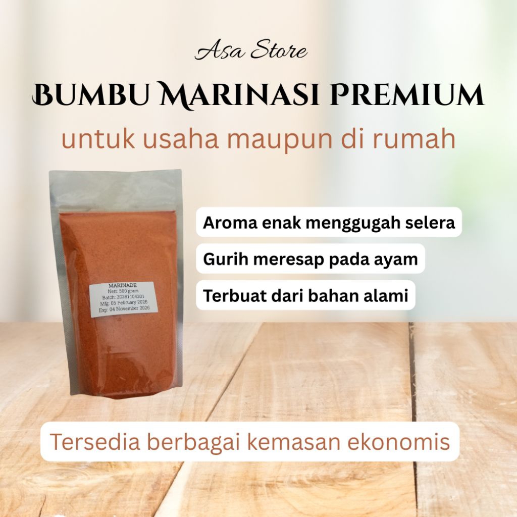 Bumbu Marinasi Premium 200 gram | Bumbu Marinasi Fried Chicken Gurih Beraroma Wangi Lezat