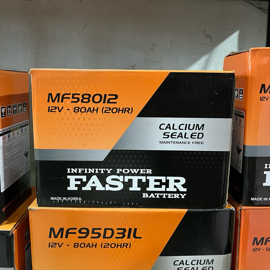 Aki Kering Faster (58012) LN3 | Untuk Mobil Inova Reborn Diesel, Fortuner Diesel