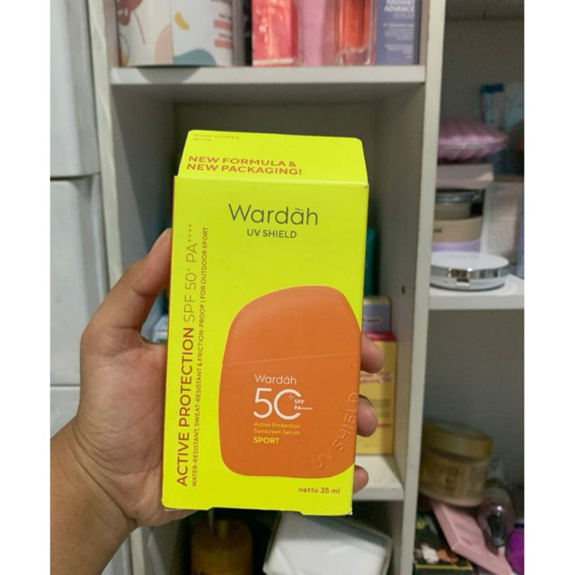 Wardah sunscreen 50spf uv shield acrive protection