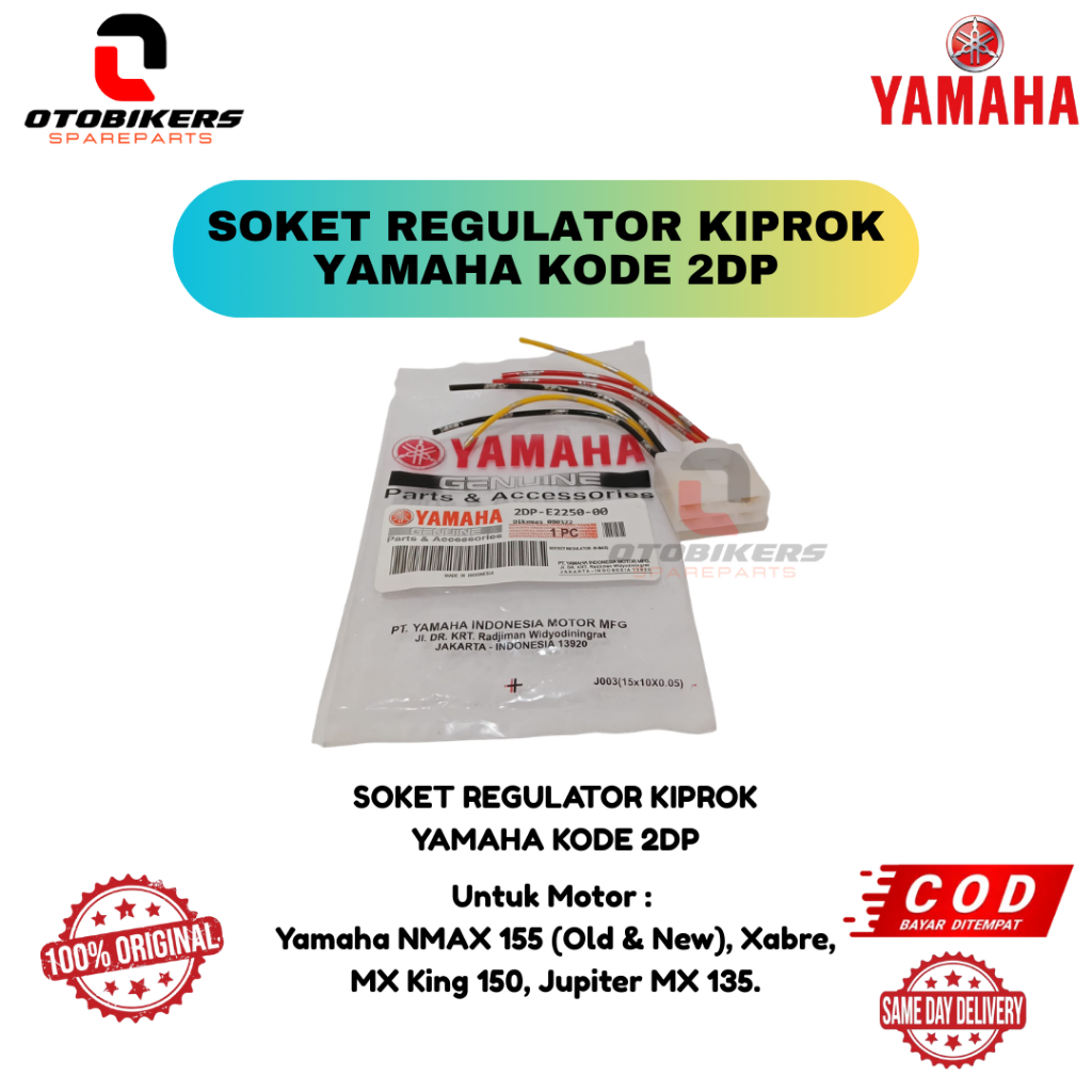 SOKET REGULATOR KIPROK YAMAHA 2DP ORIGINAL untuk motor Yamaha NMAX 155 (Old & New), Xabre, MX King 1