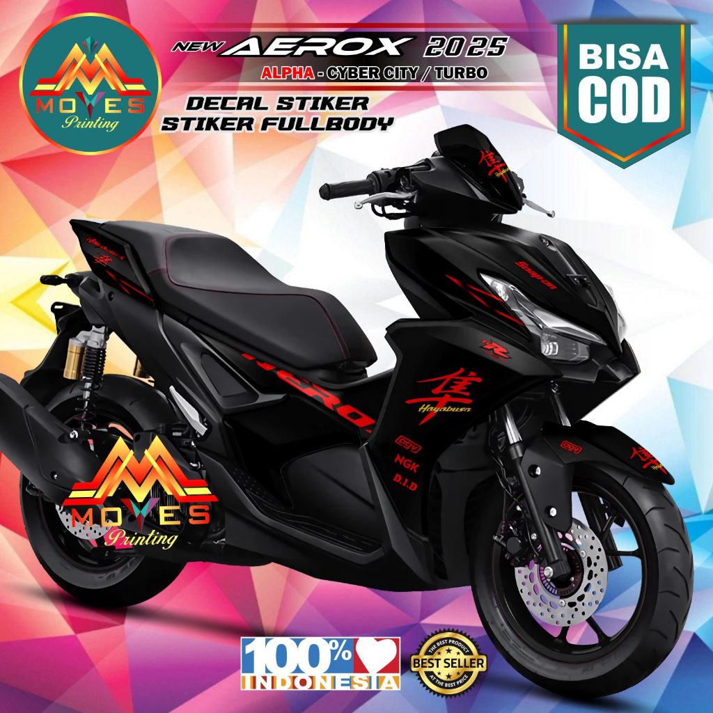 Decal Aerox Alpha Full Body Stiker Aerox CX 2025 Keren Hayabusa Polos Aerox Alpha Cx 2025 Variasi De