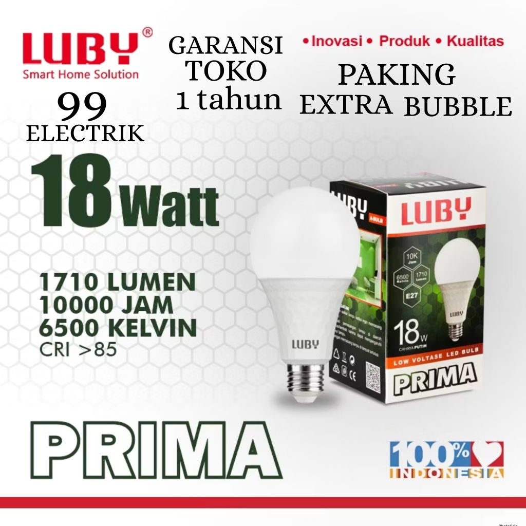 BOHLAM LED LUBY / LAMPU LED LUBY PRIMA 18W
