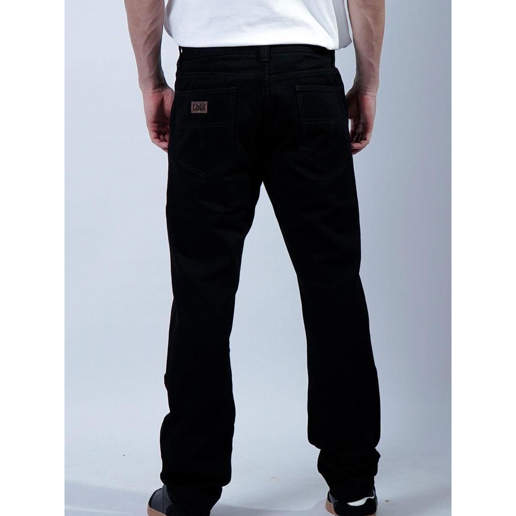 Lois Original Celana Jeans Pria Slimfit Warna Hitam Pekat Celana Jeans Panjang Slimfit