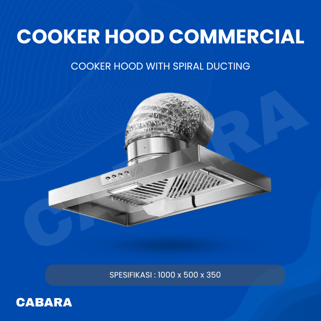 Cooker Hood Dapur Dengang Ducting Spiral | Exhaust Hood | Penghisap Asap Dapur
