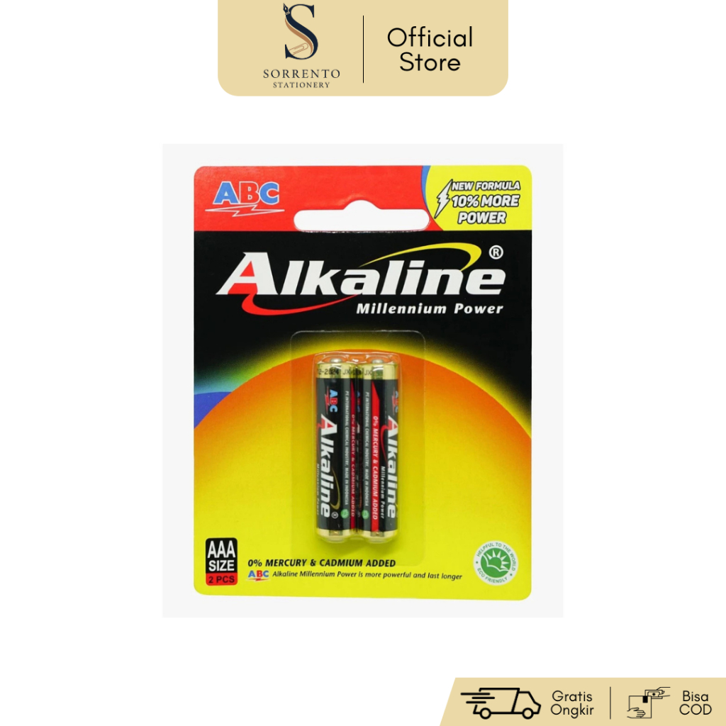 SORRENTO - ABC Alkaline LR3 2 Baterai (AAA Size)