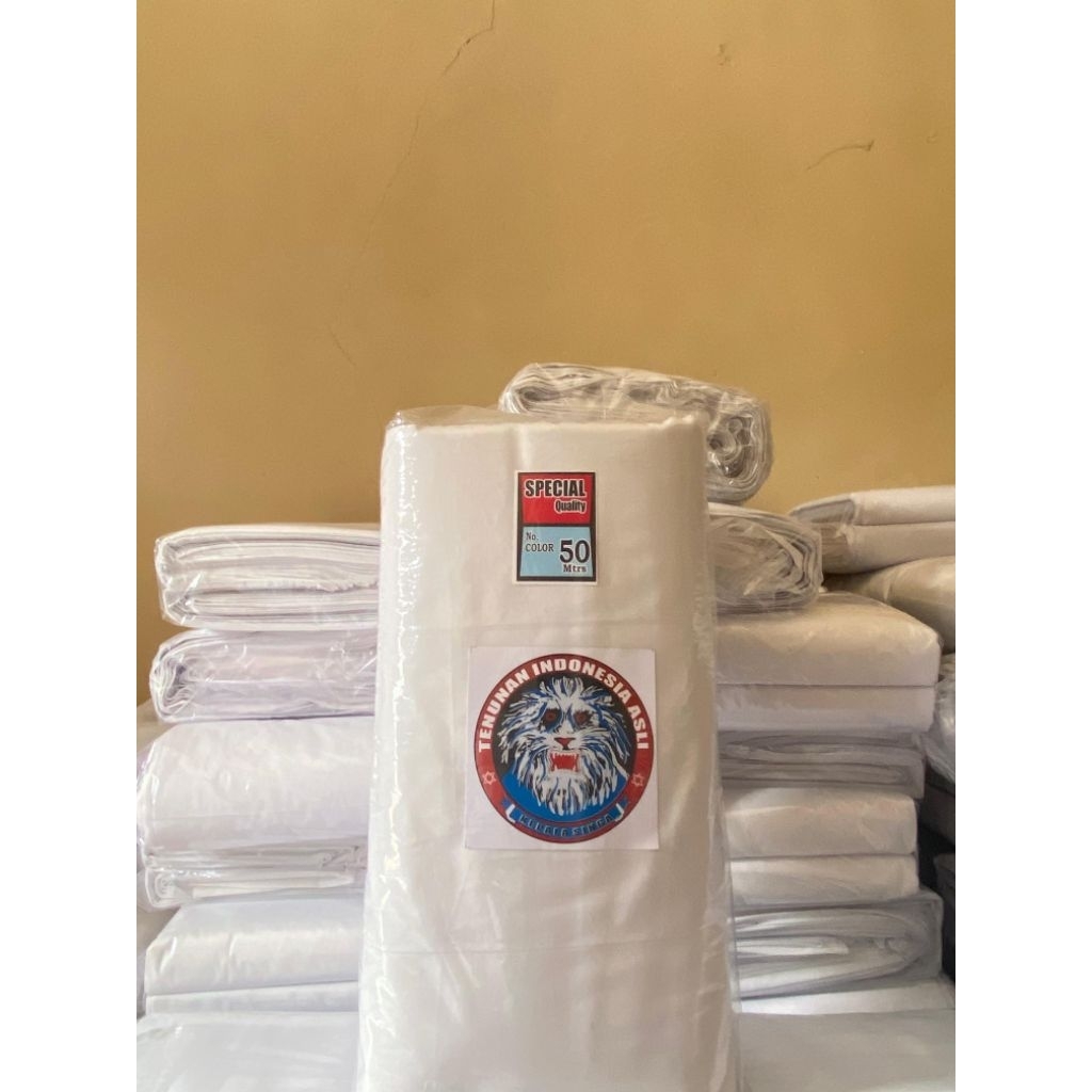 Kain Kafan Kepala Singa Lebar 90cm Panjang 50m Polyster Tc Twill