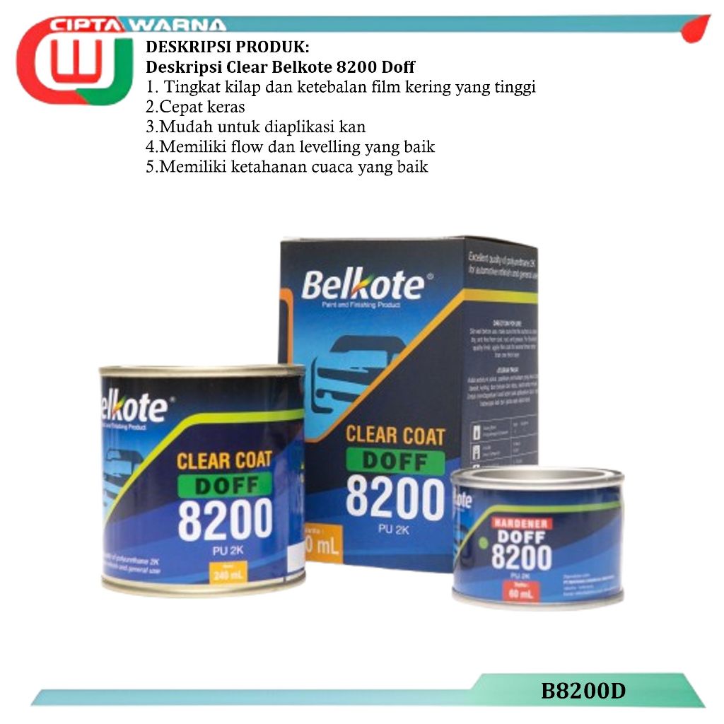 Clear Belkote 8200 Doff 1 Liter - A6