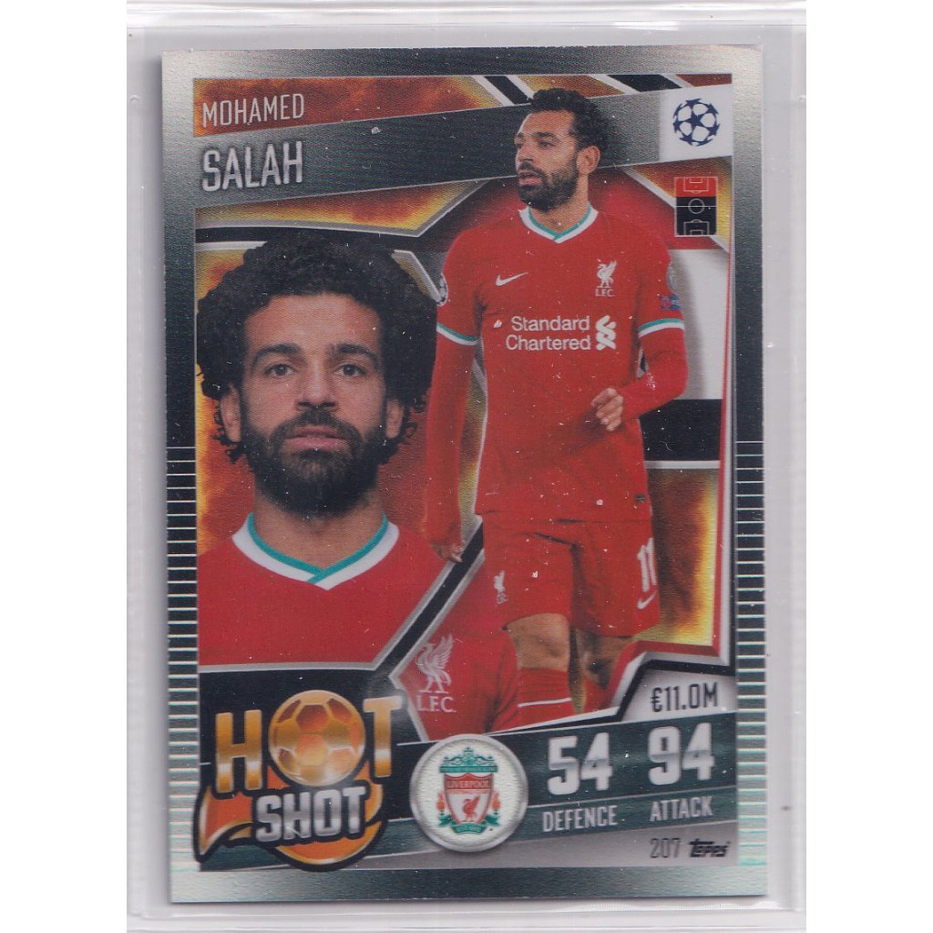 2020-21 Topps Match Attax 101 #207 Hot Shot Mohamed Salah
