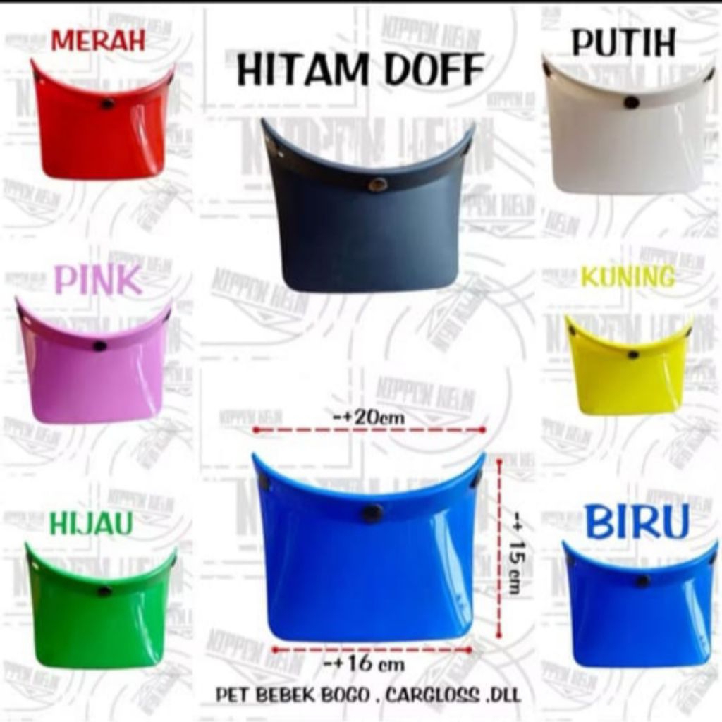 Pet bogo panjang dan pendek / pet stadium / pet retro panjang / pet helm bogo 3 kancing
