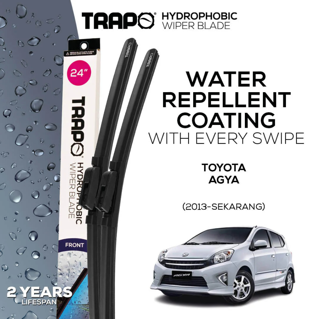 Trapo Hydrophobic Wiper Blade Toyota Agya (2013-Sekarang) Wiper Mobil Agya
