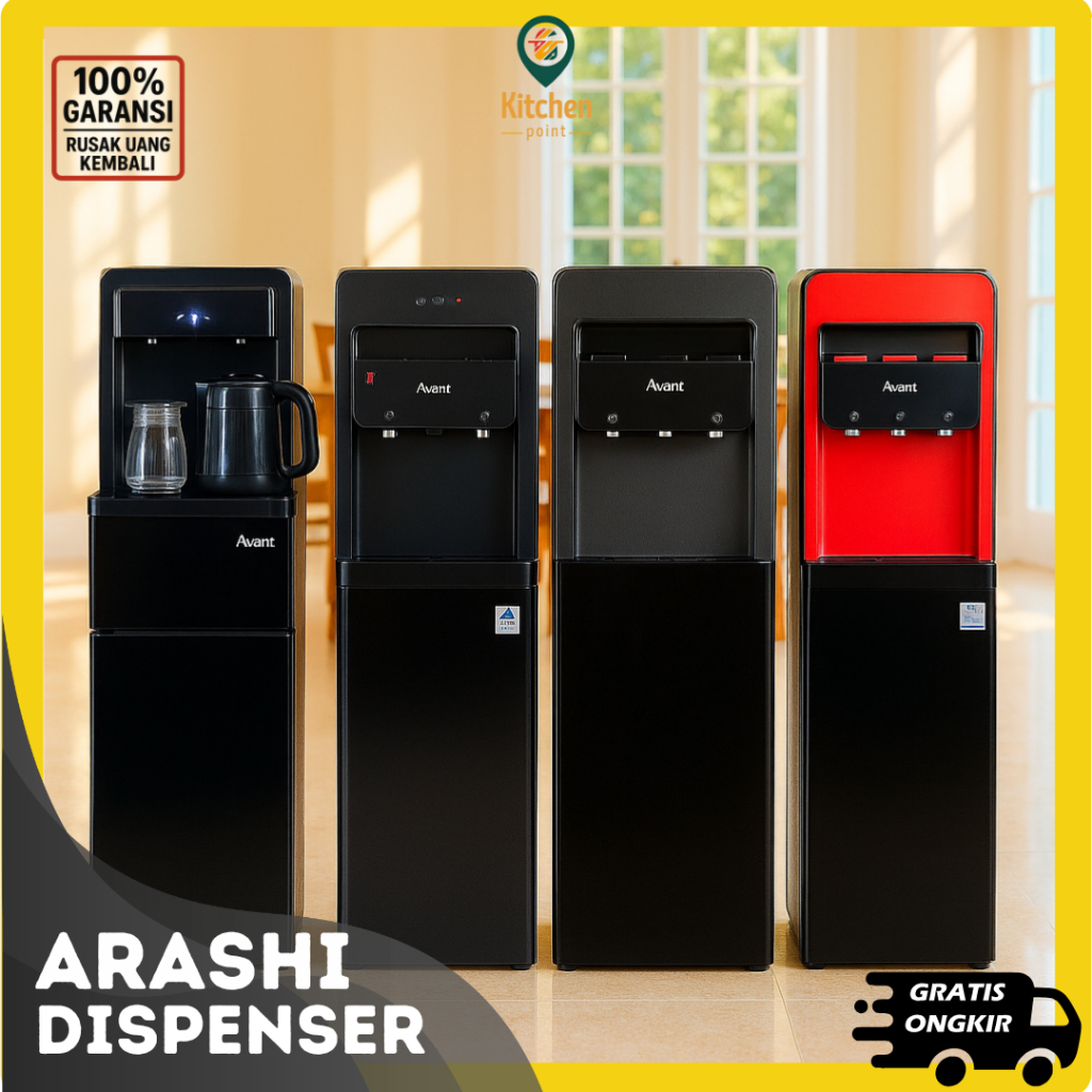 (KHUSUS REGULER) Arashi Dispenser Galon Bawah Low Watt / Kran Panas Dingin Normal  - KP