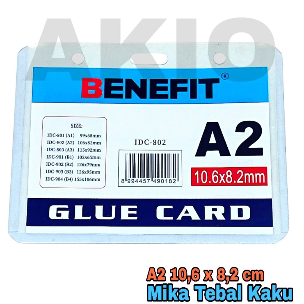 ID Card Holder Nametag Lanyard Kalung Mika Plastik A2 BENEFIT IDC-802 TEBAL 10,6x8,2 cm Tali Gantung