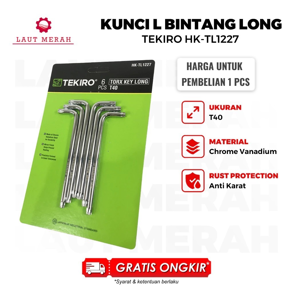 TEKIRO kunci L bintang T40 ORIGINAL
