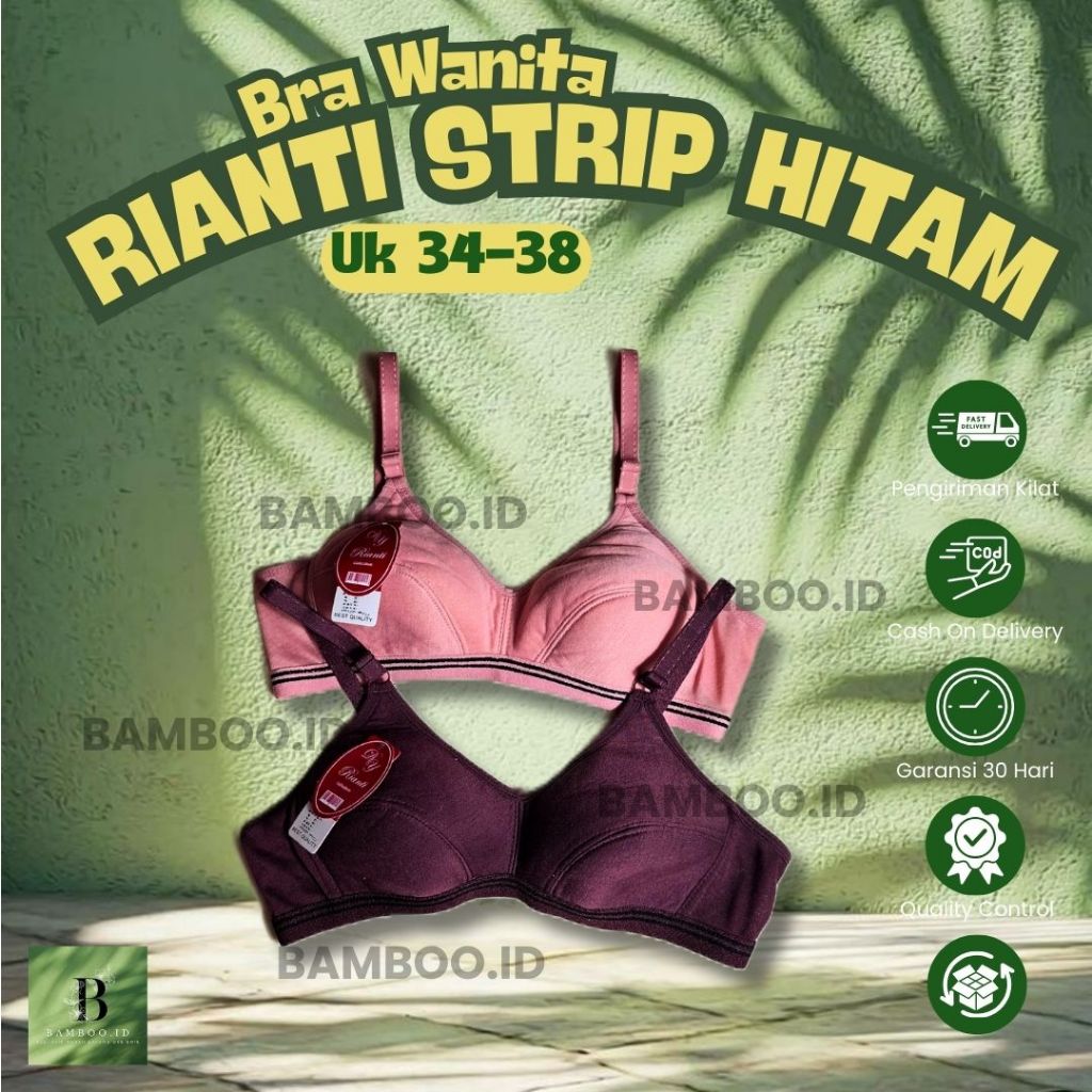 BRA WANITA RIANTI STRIP BAHAN KATUN BERKUALITAS PREMIUM TIDAK PANAS